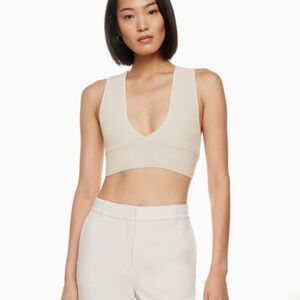 Aritzia Babaton Sculpt knit deep v tank #aritzia